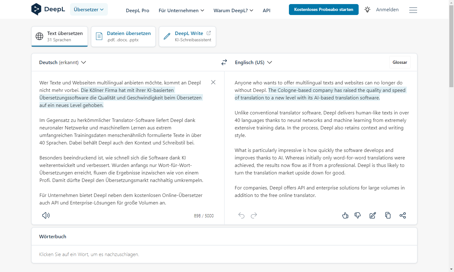DeepL - Übersetzer mit KI - AIFactum