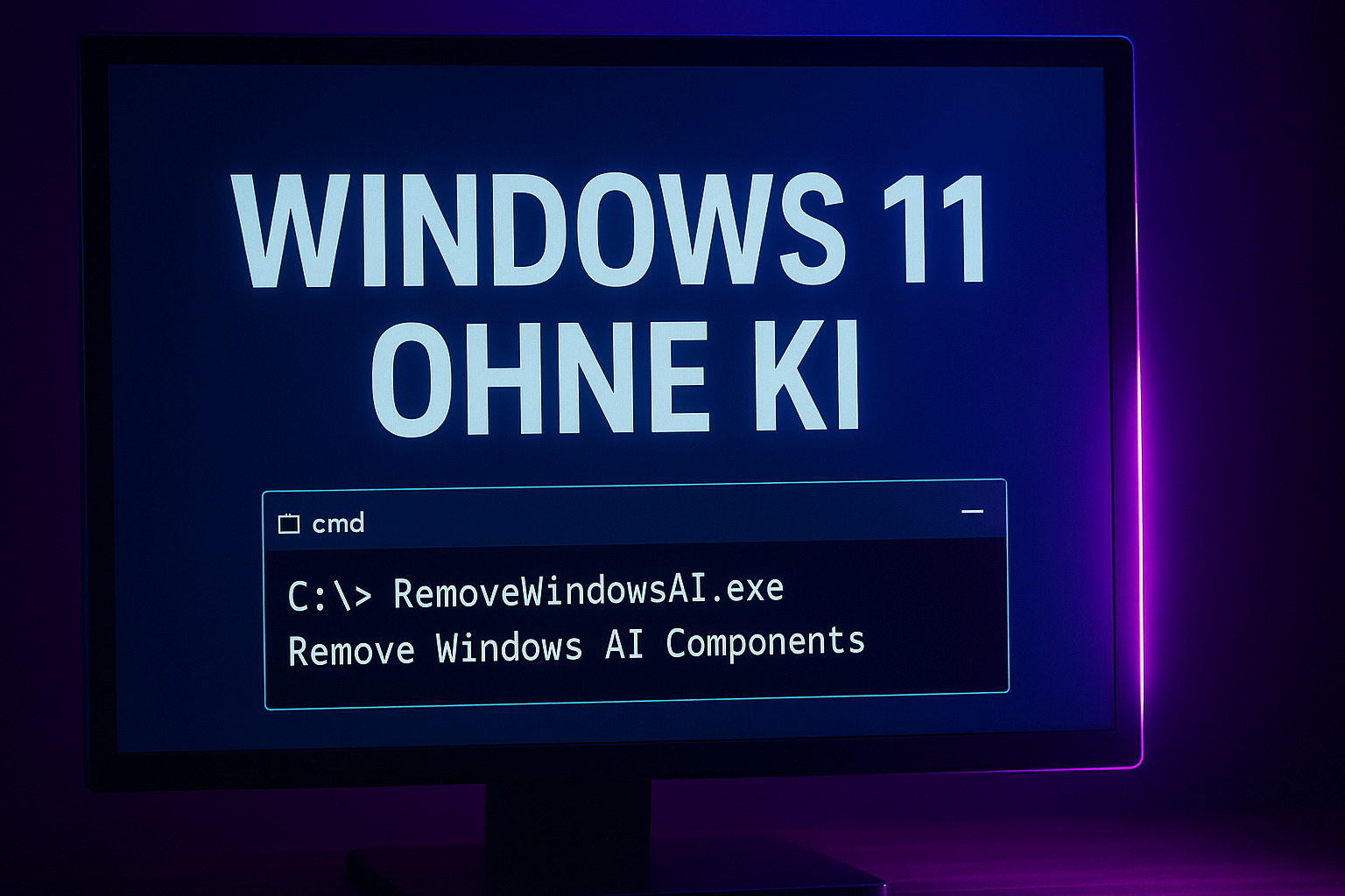 RemoveWindowsAI -Windows 11 ohne KI
